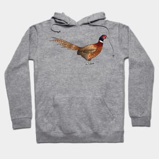 Ring-necked pheasant bird cartoon illustration Hoodie